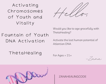 Fountain of Youth Activation, ThetaHealing Energy Healing, DNA Activation, Energy healing for beauty and anti-aging