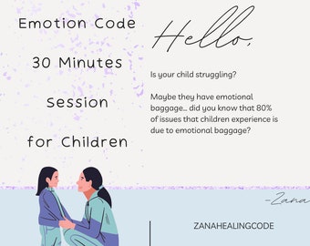 Emotion Code Session for Children and Teens, release trapped emotions and emotional baggage, energy healing session for children and teens