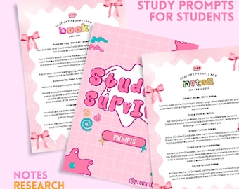 Pink Study Guide – Digital Download | Study Guide, Essay Writing, Research Aid, Note Summarizer, Academic Planner
