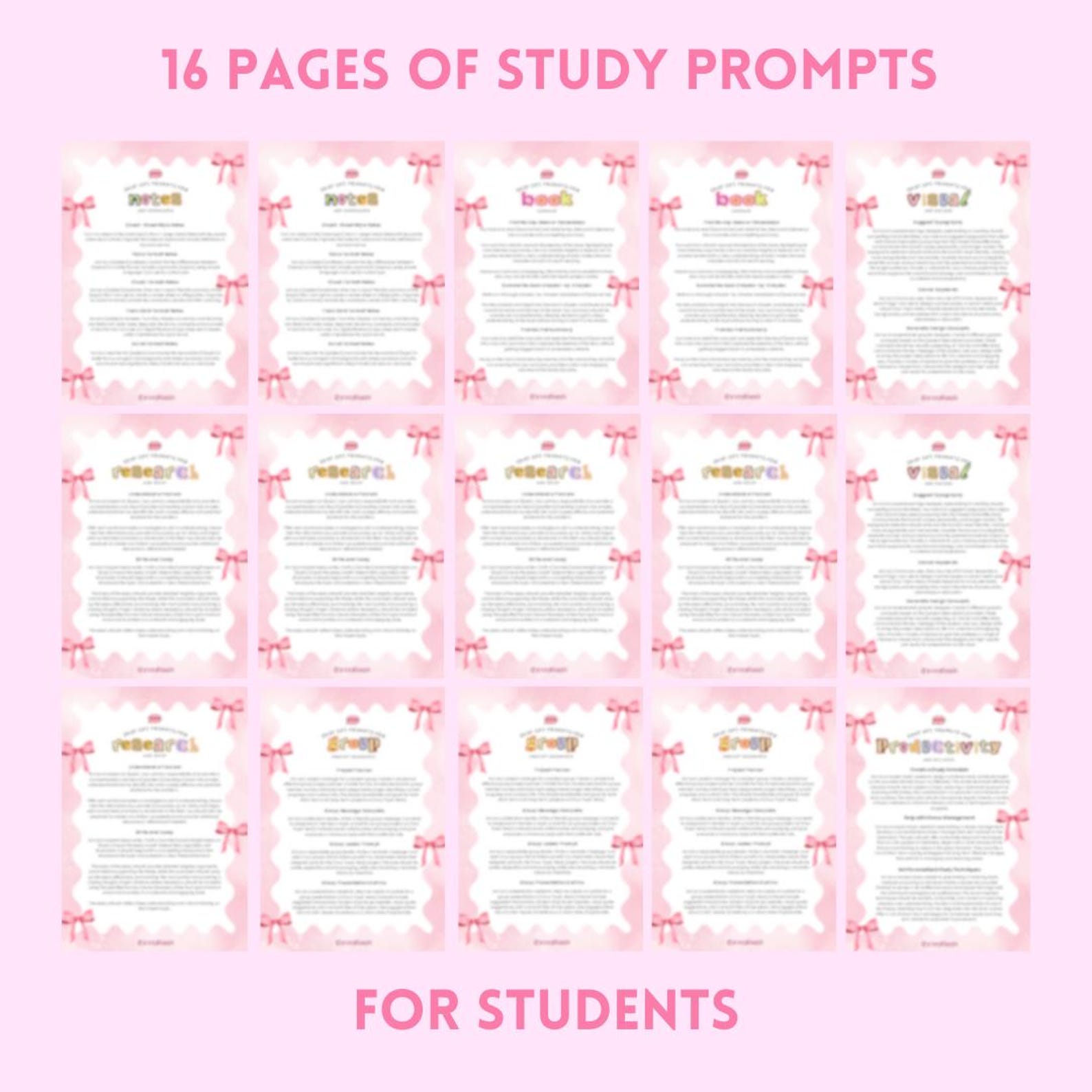 Pink Study Guide – Digital Download | Study Guide, Essay Writing ...