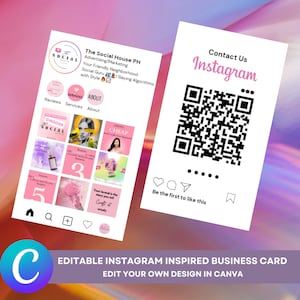 IG Style Visitenkarte | Minimalistisch | Doppelseitige Karte | Druckfertig