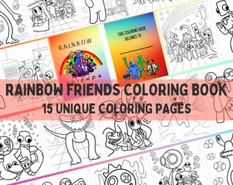 Página para colorear de Rainbow Friends, Página para colorear para niños, Páginas para colorear, Juego de Rainbow Friends, Páginas para colorear de Rainbow Friends