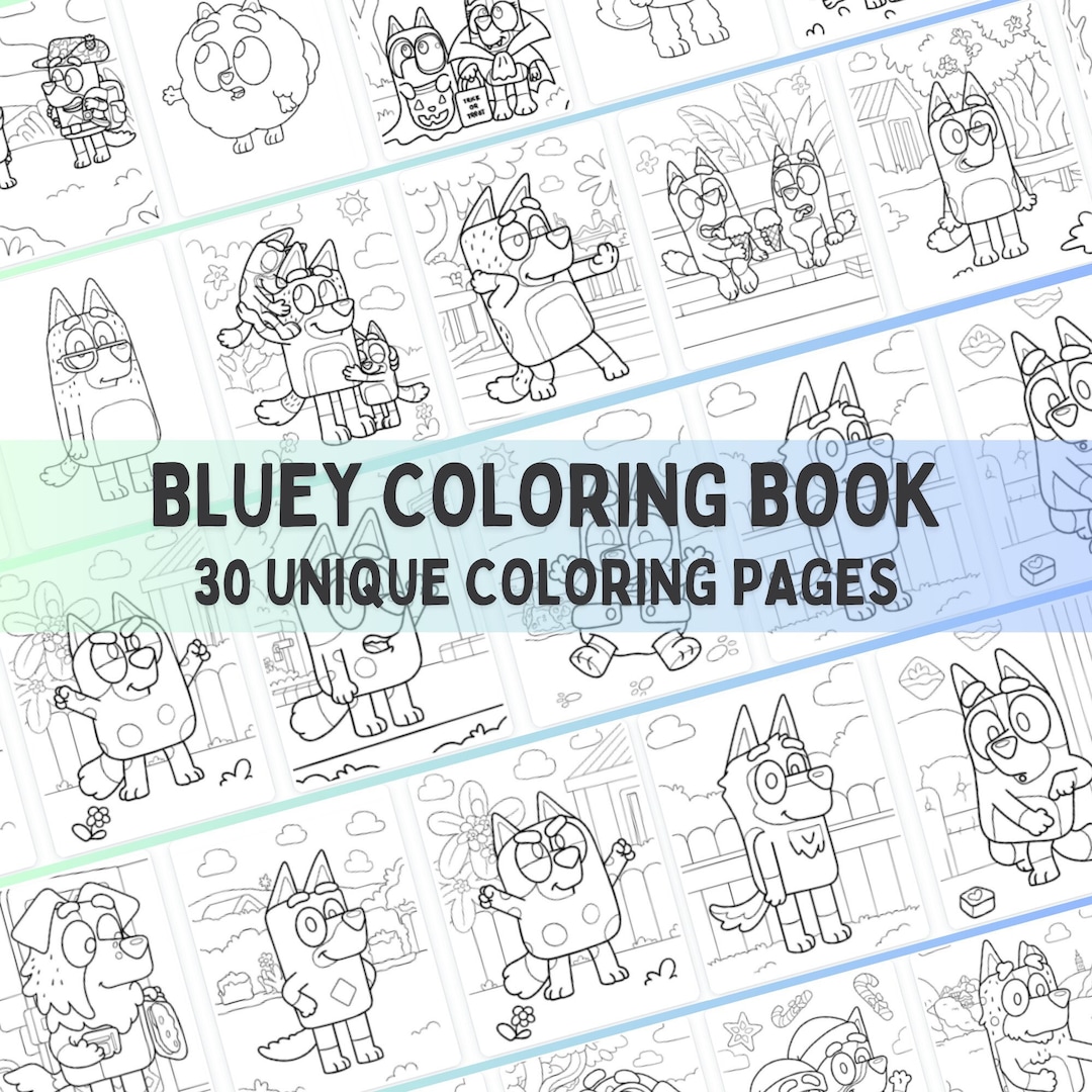 Bluey Coloring Page, Coloring Page for Adults, Kids Coloring Pages ...