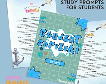 Blue Study Guide – Digital Download | Study Guide, Essay Writing, Research Aid, Note Summarizer, Academic Planner