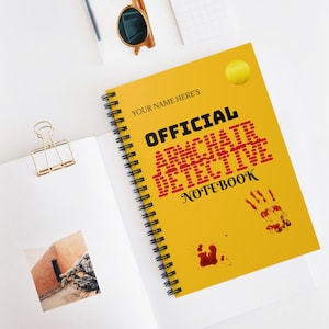 Armchair Detective Spiral Notebook - Official Logbook for Cases, Perfect for Writing Notes, Gift for Crime Lovers, Study Journal, Diary