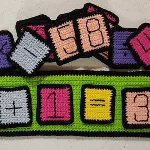Crochet Magic Math Mat Pillow: Digital Pattern, pdf download, instant download