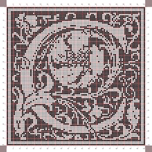May include: Black and white pixel art design with a grid pattern. The design features a variety of shapes and patterns, including circles, squares, and triangles.