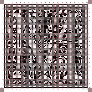 Peut inclure: Motif de pixel art noir et blanc avec un motif géométrique. Le motif est composé de petits carrés disposés en grille.