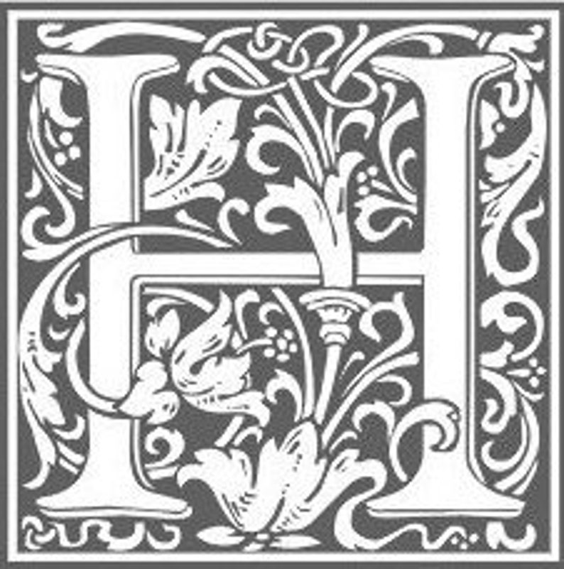 Alphabet - Letter H, Goudy Classic Style: Crochet/knit Graphgan Blanket ...