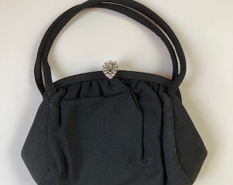 Bolso de noche vintage margold con montura negra