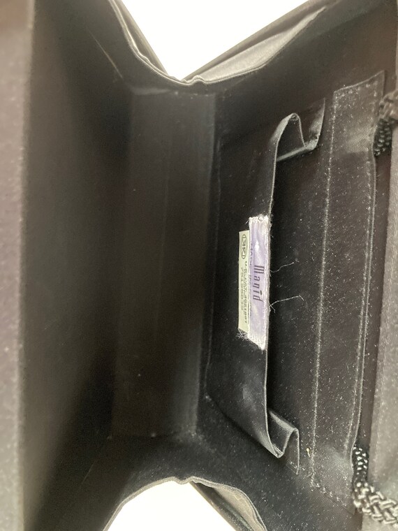 Matte Black Padded Box-Style Evening Bag - image 3