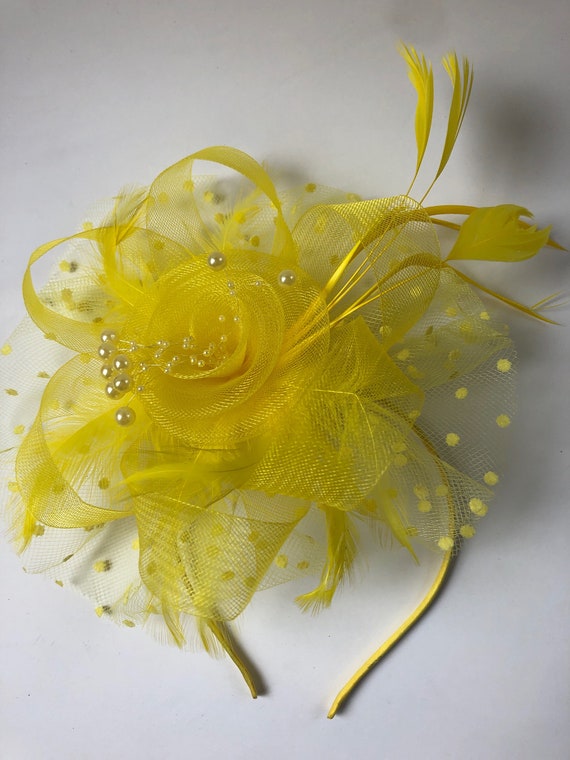 Yellow Fascinator