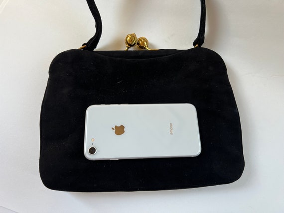 Vintage Koret Black Suede Handbag - image 9