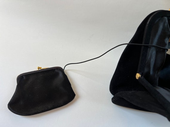 Vintage Koret Black Suede Handbag - image 7