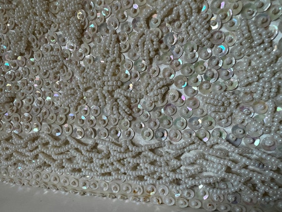 Gorgeous Ivory Sequined Clutch - image 3