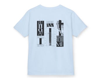 here Am I Kids T-Shirt | Typography Black Design
