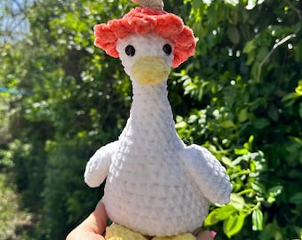 Mini Veranda Gans Häkelanleitung, PDF Muster für kleine Gans Dekor, Häkeltier-Muster, Wohndekor häkeln