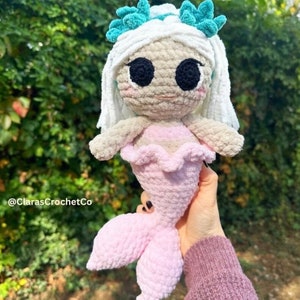 Mermaid Crochet Pattern, mermaid plush toy, mermaid amigurumi, plush