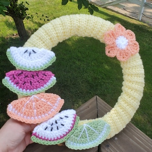 Summer Fruit Crochet Wreath