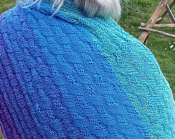 Dragon Scarf Bird Feather, a beautiful lightweight scarf, available in blue, light green, turquoise, and purple