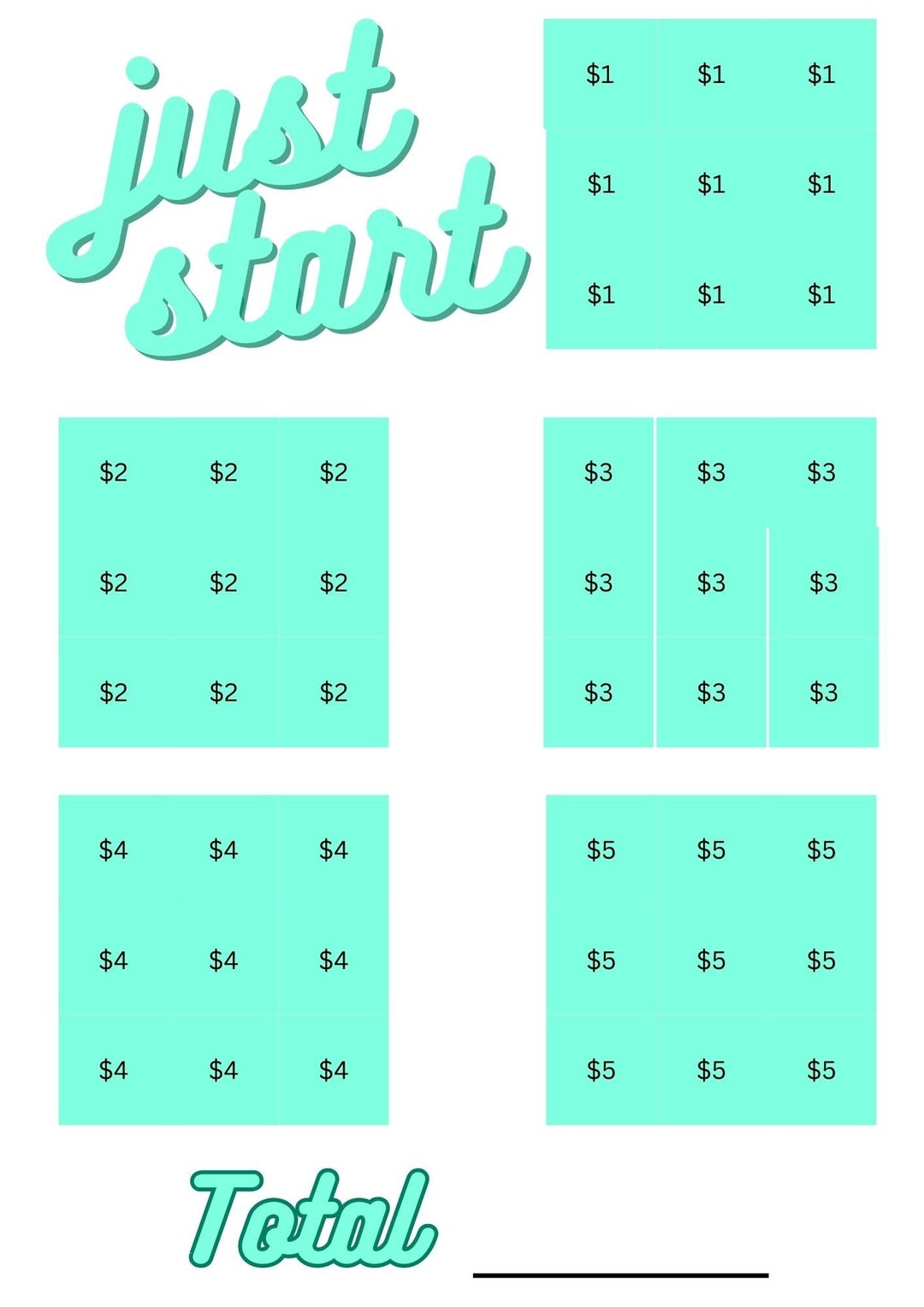 First Savings Challenge Etsy