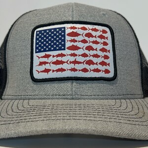 US American Flag embroidered trucker hat