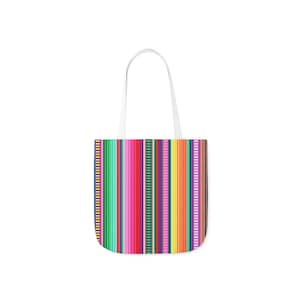Borsa tote in tela di poliestere Serape messicano (AOP)
