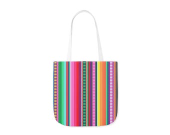 Mexican Serape Polyester Canvas Tote Bag (AOP)