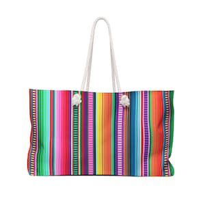 Mexican Serape Weekender Bag