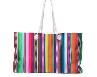 Mexican Serape Weekender Bag