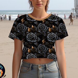 Puma gothic floral crop top best sale