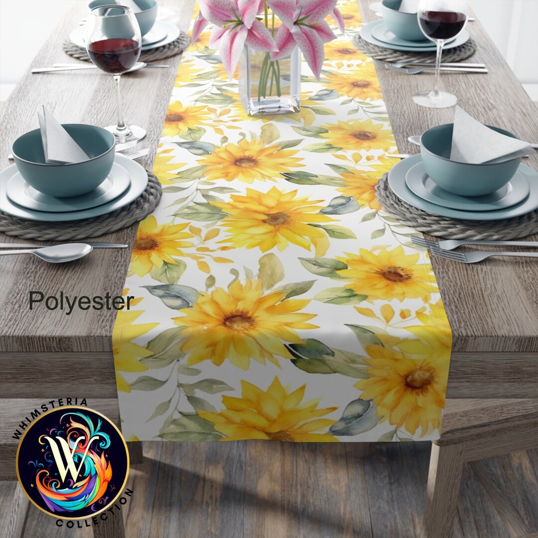Shabby Chic Yellow Table Runner French Country Sunflowert Able Runner