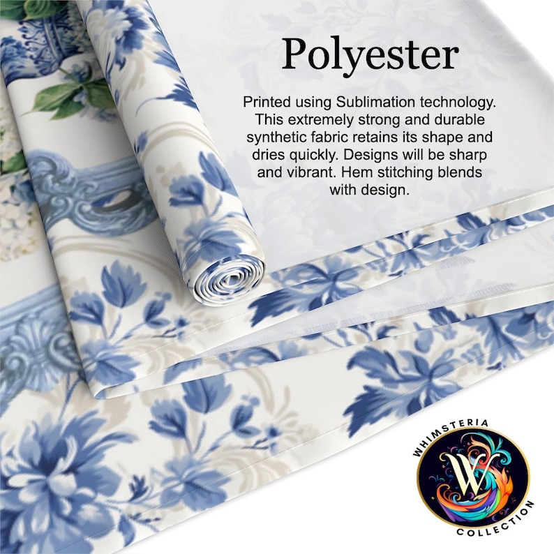 WhimsyMia Chinoiserie Hydrangea Table Runner - Thumbnail 5