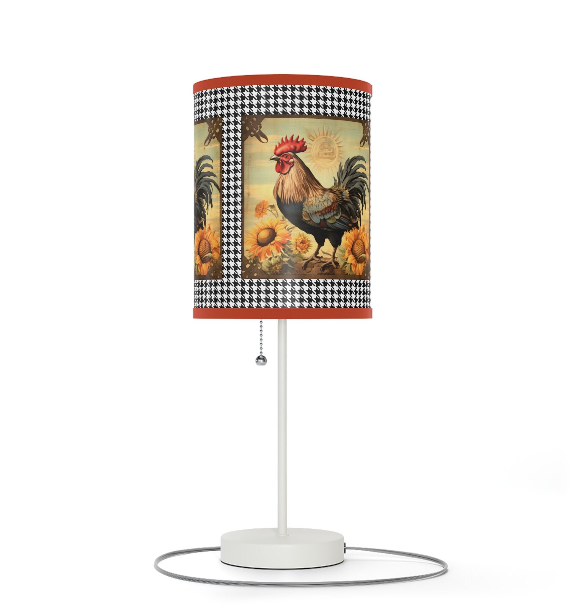 French Country Rooster Table Lamp on Stand, French Country Home Decor ...