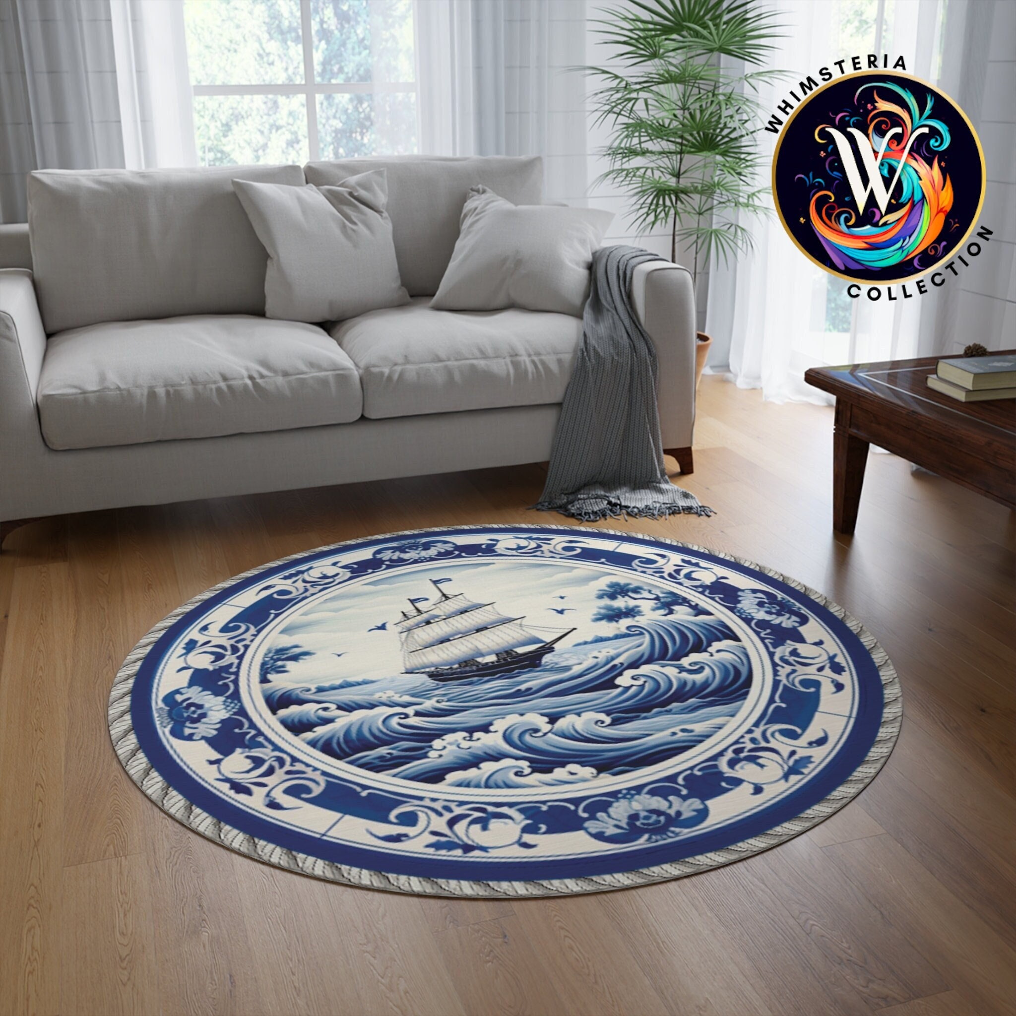 ラグ WIND AND SEA SEA (ROUND) MAT / BLACK Buy Flagship Carpets® PhotoFun™ Into the Sea Round Carpet at