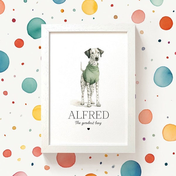 Dalmatian Art Print Etsy