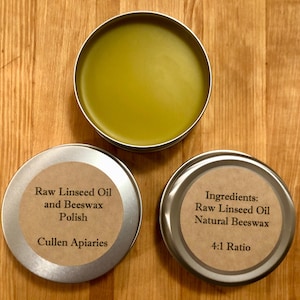 Raw Linseed Oil and Beeswax Polish (4 oz)