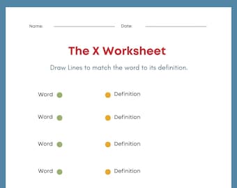 Matching Worksheet Template - for teachers to quickly create worksheets for students