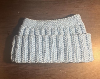 Gorro de crochet con rastas, gorro de crochet con cola de caballo, trineo de crochet con cola de caballo, trineo de crochet con rastas