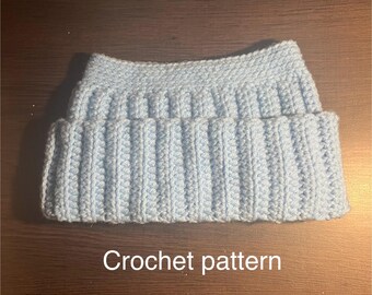 Gorro loc de crochet, tobogán de cola de caballo de crochet, gorro de cola de caballo de crochet, tobogán loc de crochet, tobogán de hojaldre afro, patrón de tobogán para bollos