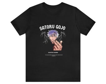 Satoru Gojo Jujutsu Kaisen Anime T-Shirt | 100% cotton | Anime Streetwear | UNISEX | Fan made merch
