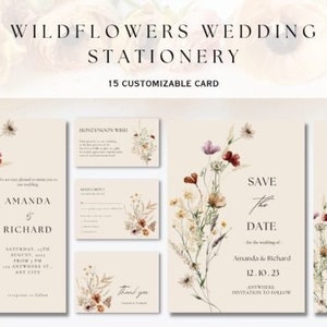 Wildflowers Wedding Stationery Canva