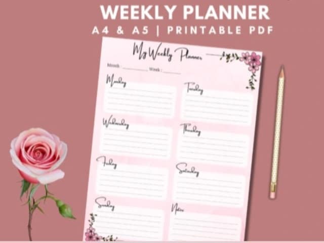 Weekly Planner Printable - Etsy