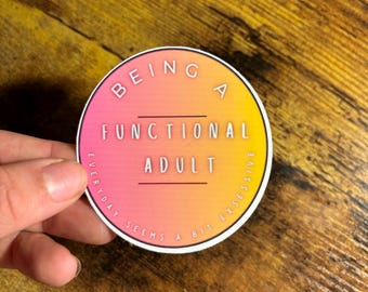 Funny functional adult sticker