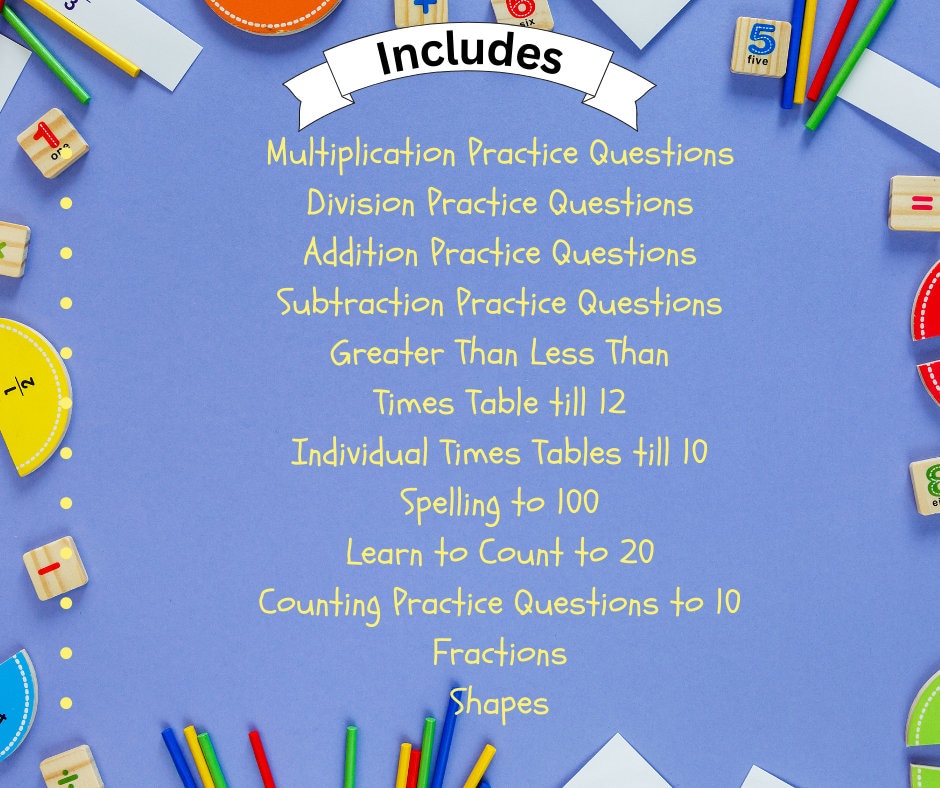 Math Flashcards Bundle 1000 Flashcards Printable Etsy