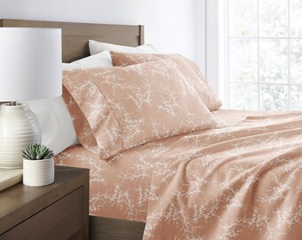 Delicate Details 4 pc Sheet Set - Lightweight and Breathable Bedding Set - Perfect Giver for Her!