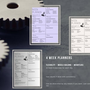 4 Week Printable Training Programs for Muscle Building, Flexibility and ...