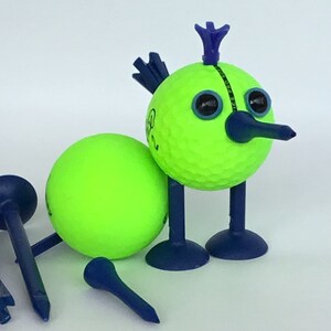 Golf Gift Birdie Golf Ball Ornament, Green and Navy, Gift Boxed