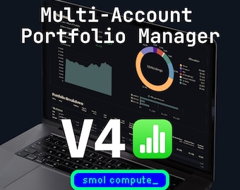 Advanced Multi-Account Crypto & Stocks Portfolio Manager for Apple Numbers Spreadsheet - Trading Journal - Portfolio Tracker