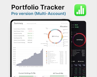 Multi-Account Portfolio Tracker: Investment Spreadsheet for Apple Numbers
